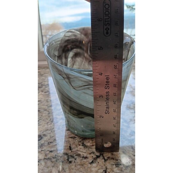 Vintage Handmade Decorative Swirl Art Glass For Candles Or Flowers - Picture 9 of 12